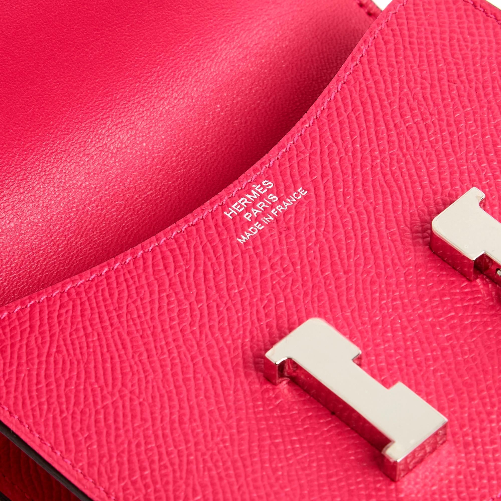 Hermès 2024 Constance Slim Pochette Ceinture Rosa Borsa in pelle con cintura Hermès in vendita 4