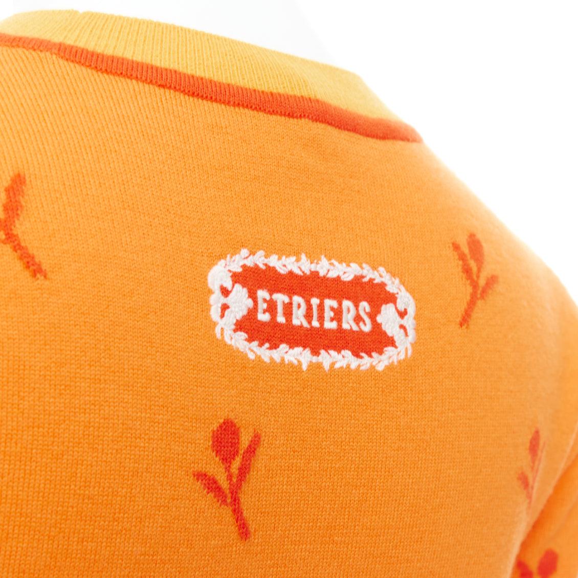 HERMES 2024 Etriers orange pull brodé floral en laine et cachemire FR36 S
Référence : KYCG/A00125
Marque : Hermès
Modèle : Etriers
Collectional : 2024
MATERIAL : Bois, Cachemire, Mélange
Couleur : Orange
Motif : Floral
Fermeture : Pull-over
Détails