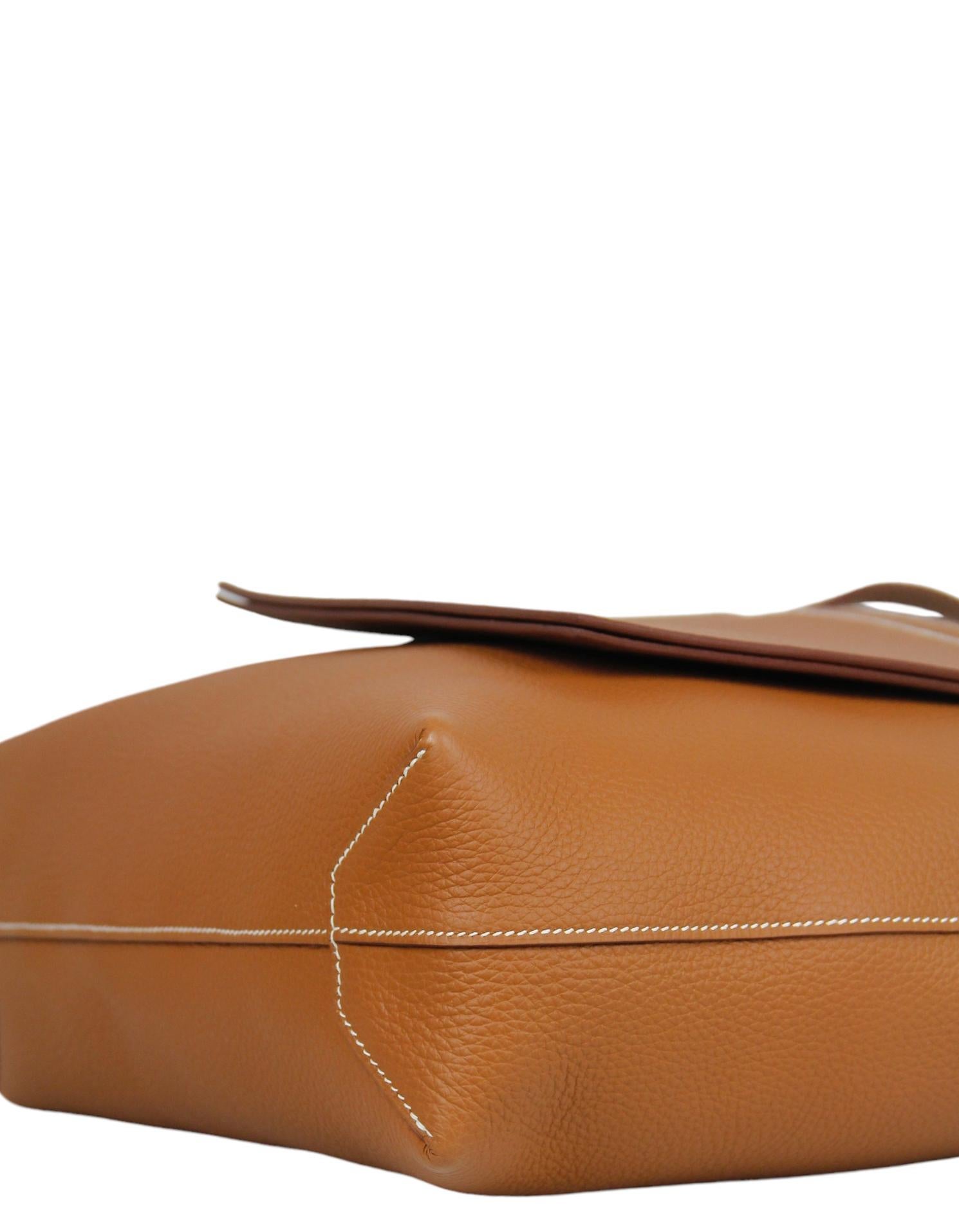 Hermes 2024 Gold Taurillon Clemence Leather Cabasellier 31 Tote Bag In Excellent Condition In New York, NY