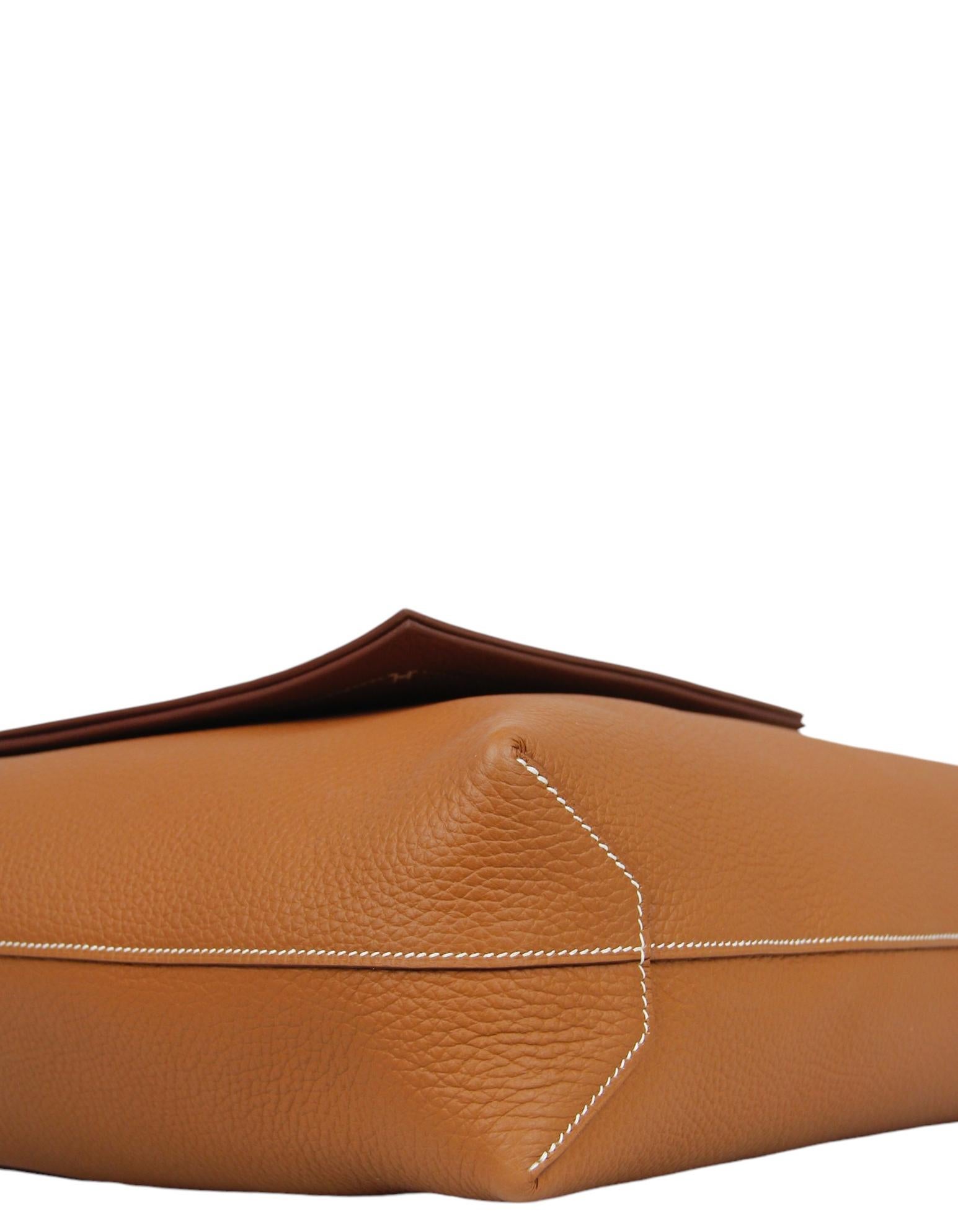 Women's Hermes 2024 Gold Taurillon Clemence Leather Cabasellier 31 Tote Bag