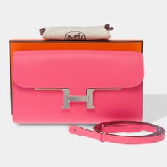 Hermès 2025 Constance To Go Rose Azalée Epsom Leather Shoulder Bag
