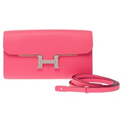 Hermès 2025 Constance To Go Rose Azalée Epsom Leather Shoulder Bag