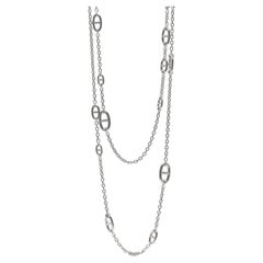 Hermes 2025 Sterling Silver Farandole 160 Long Chain Necklace w/ Box and Receipt