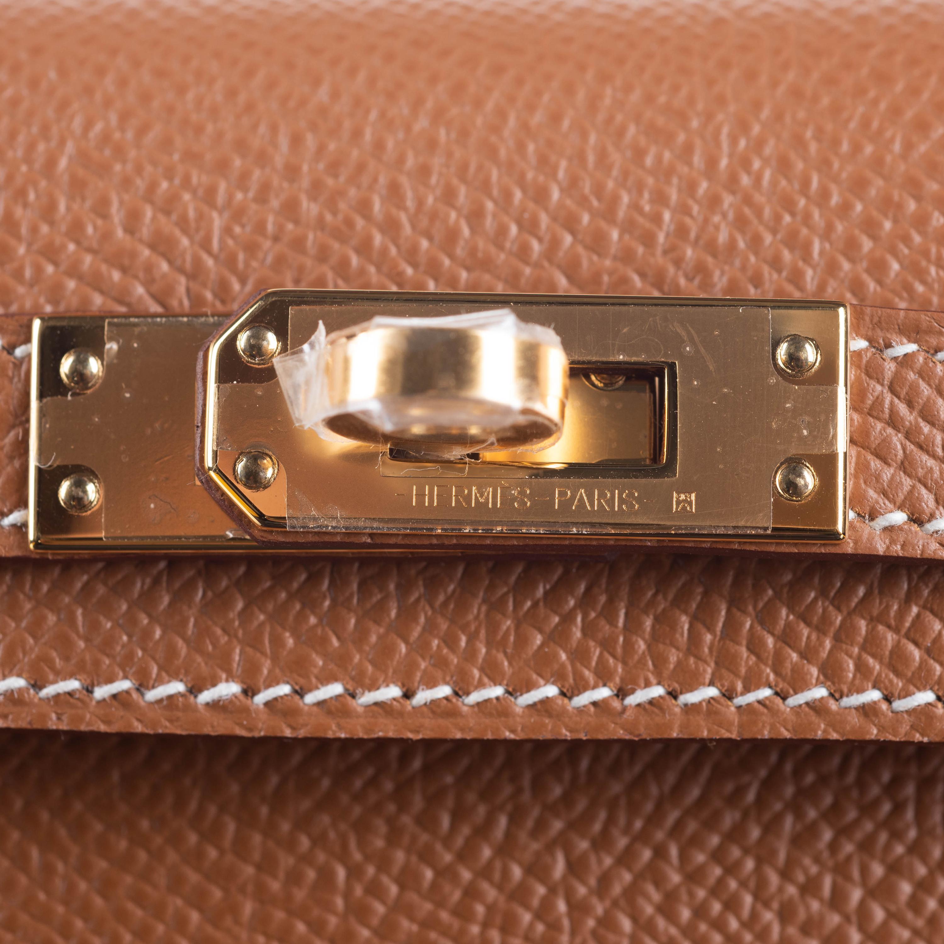 Hermès 20cm Mini Kelly Gold Epsom Gold Hardware 2022 4