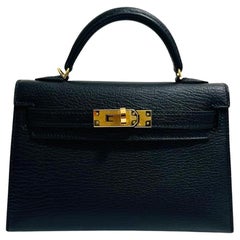 Hermes 20cm Mini-Mini-Leder-Mini- Kelly-Tasche