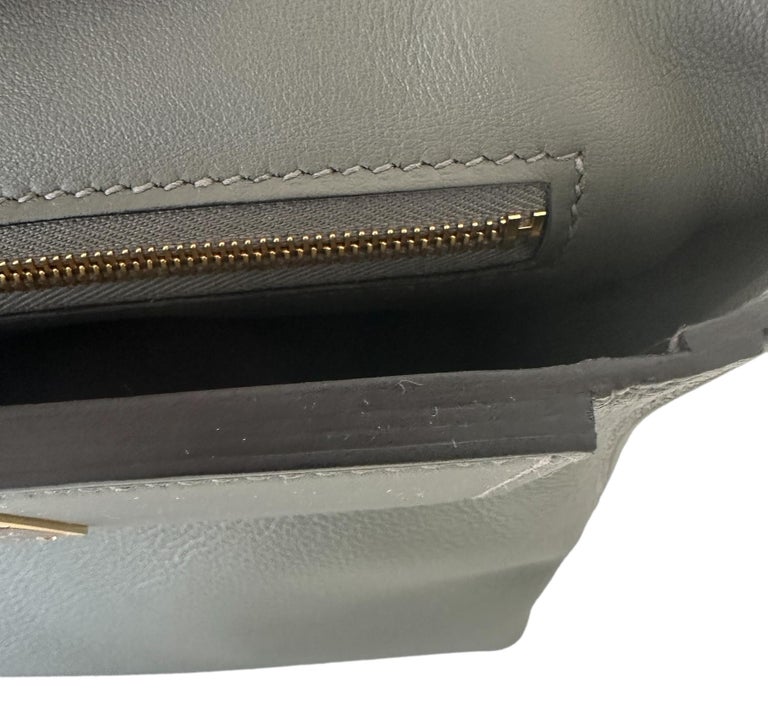 Hermes 24/24 21 Mini Bag Gris Meyer Evercolor / Swift Leather Gold Hardware  For Sale at 1stDibs