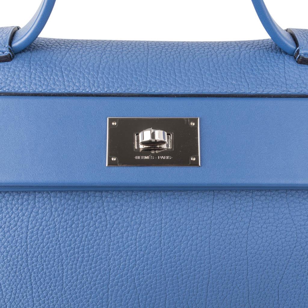 Hermes 24/24 35 Bag Blue Brighton Togo / Swift Leather Palladium Hardware 1