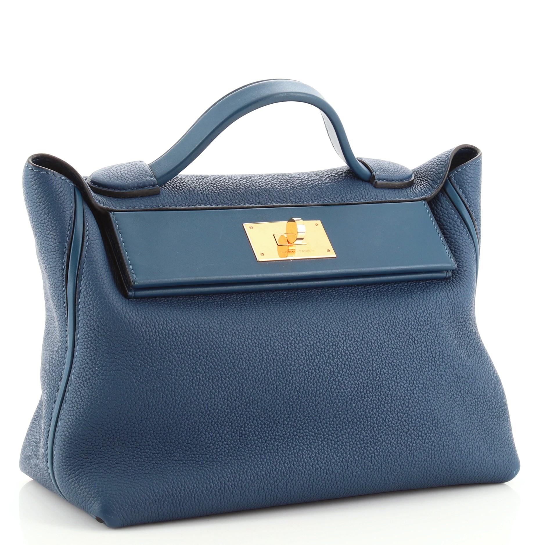 Purple Hermes 24/24 Bag Maurice with Swift 29
