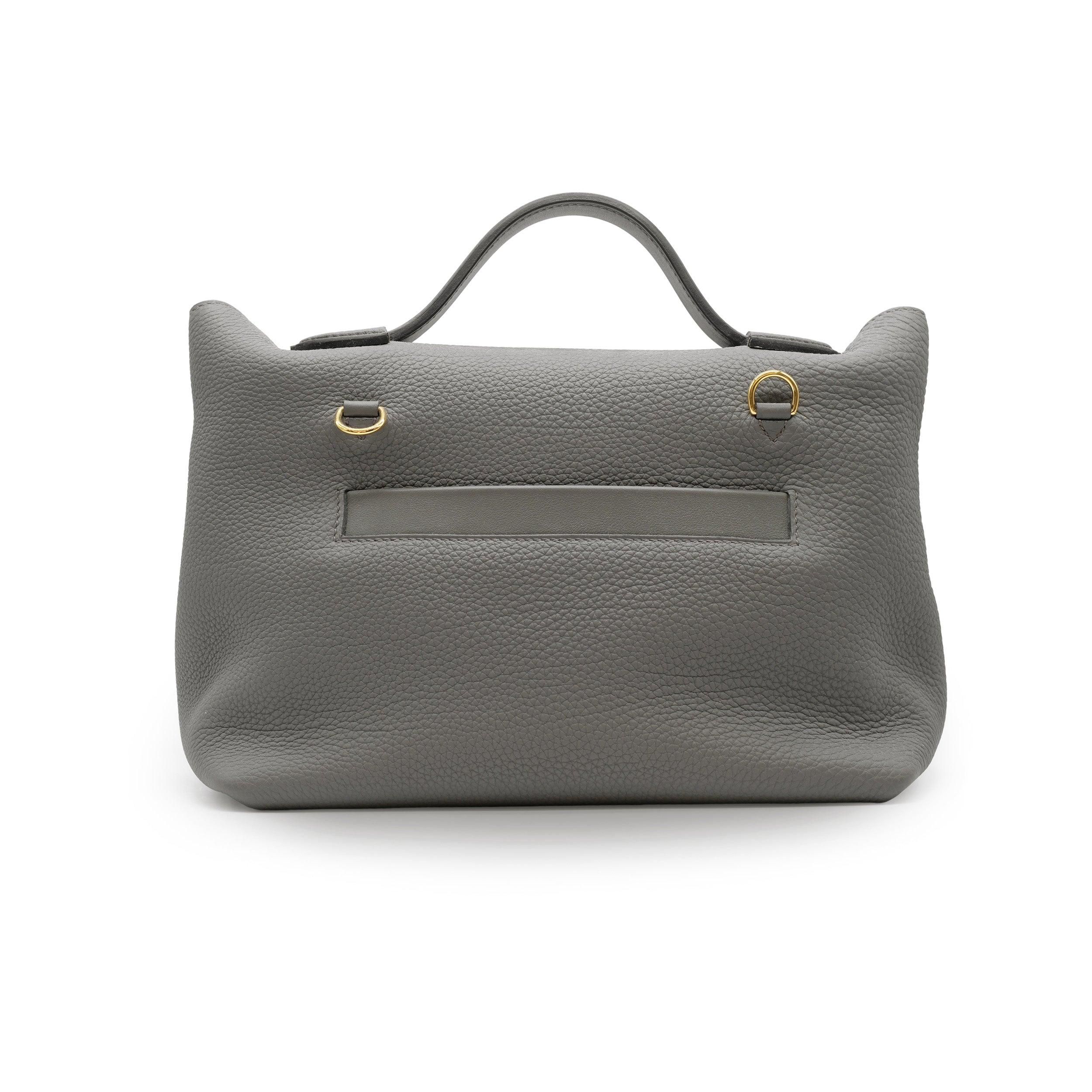 Gray Hermès 24/24 Etain Togo Leather Bag - '10s