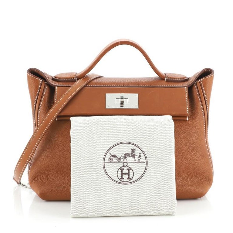 Hermès Fauve Barenia 24/24 29 PHW Handbag