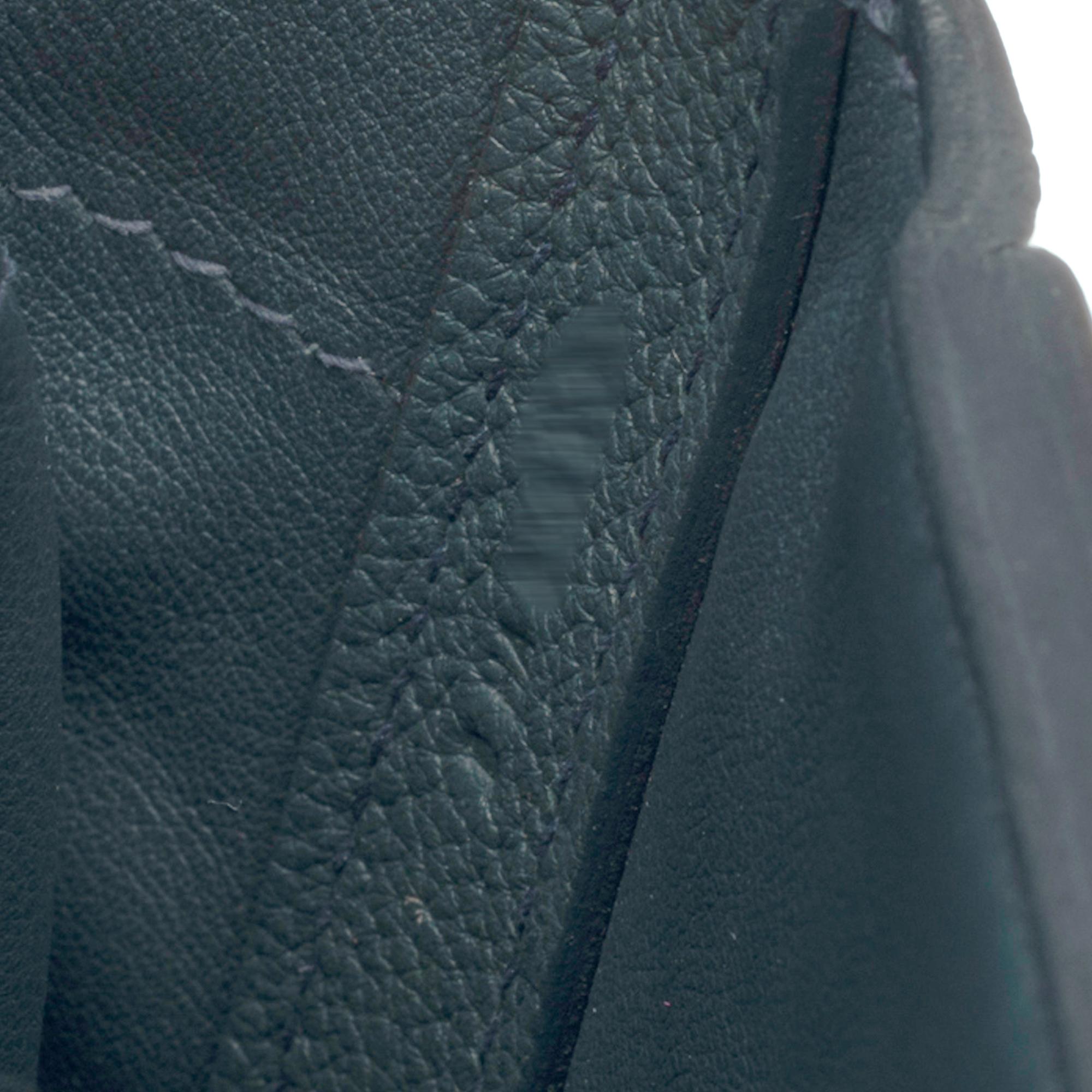 Hermès 24/24 handbag strap in Cyprès green togo leather, PHW For Sale 3