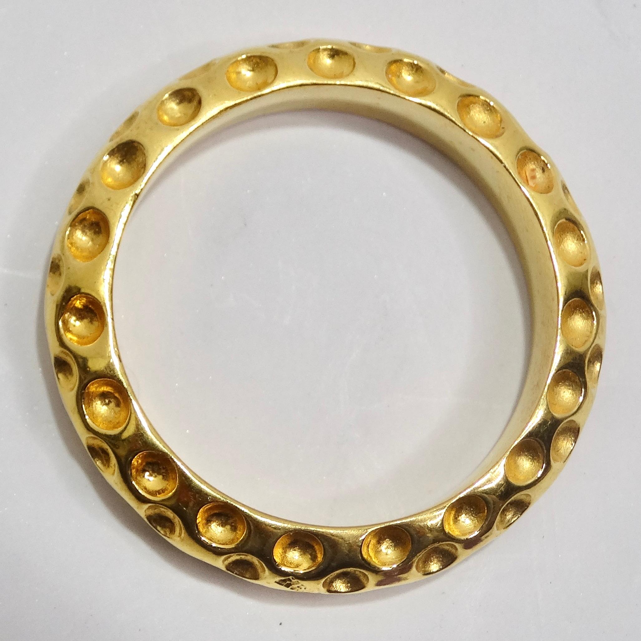 Hermes 24K Gold Plated Scarf Ring In Excellent Condition For Sale In Scottsdale, AZ