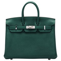 Hermes Birkin 25 Malachite Togo Gold Hardware #C - Vendome Monte Carlo