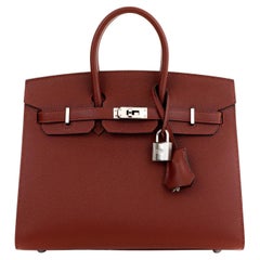 Hermès 25 cm Bordeaux Epsom Sellier Birkin 2021