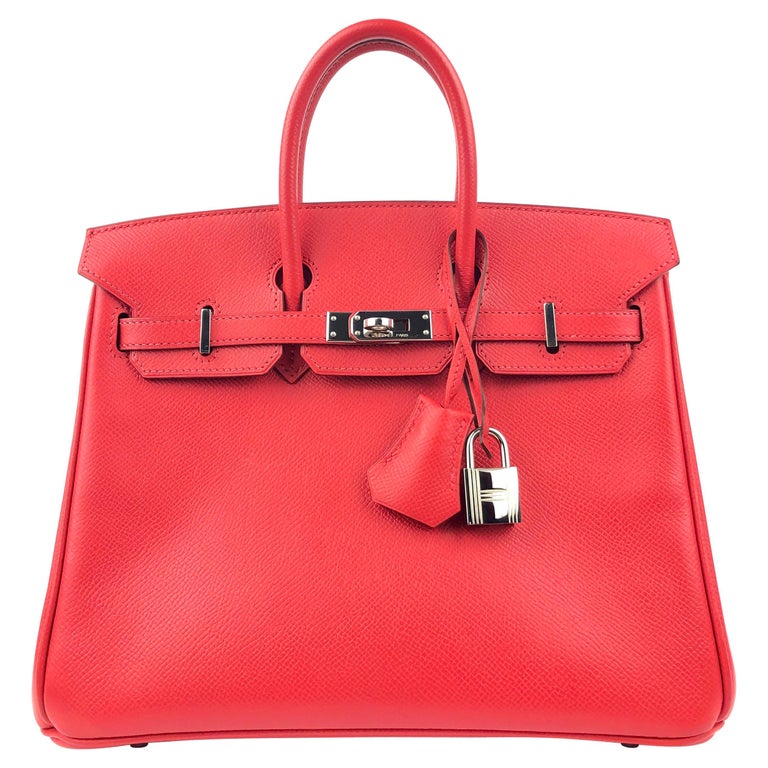 Hermès Rouge Sellier Togo Leather Birkin 25cm