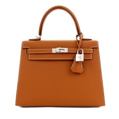 Hermès 25 cm Gold Epsom Kelly Sellier with Palladium 2022