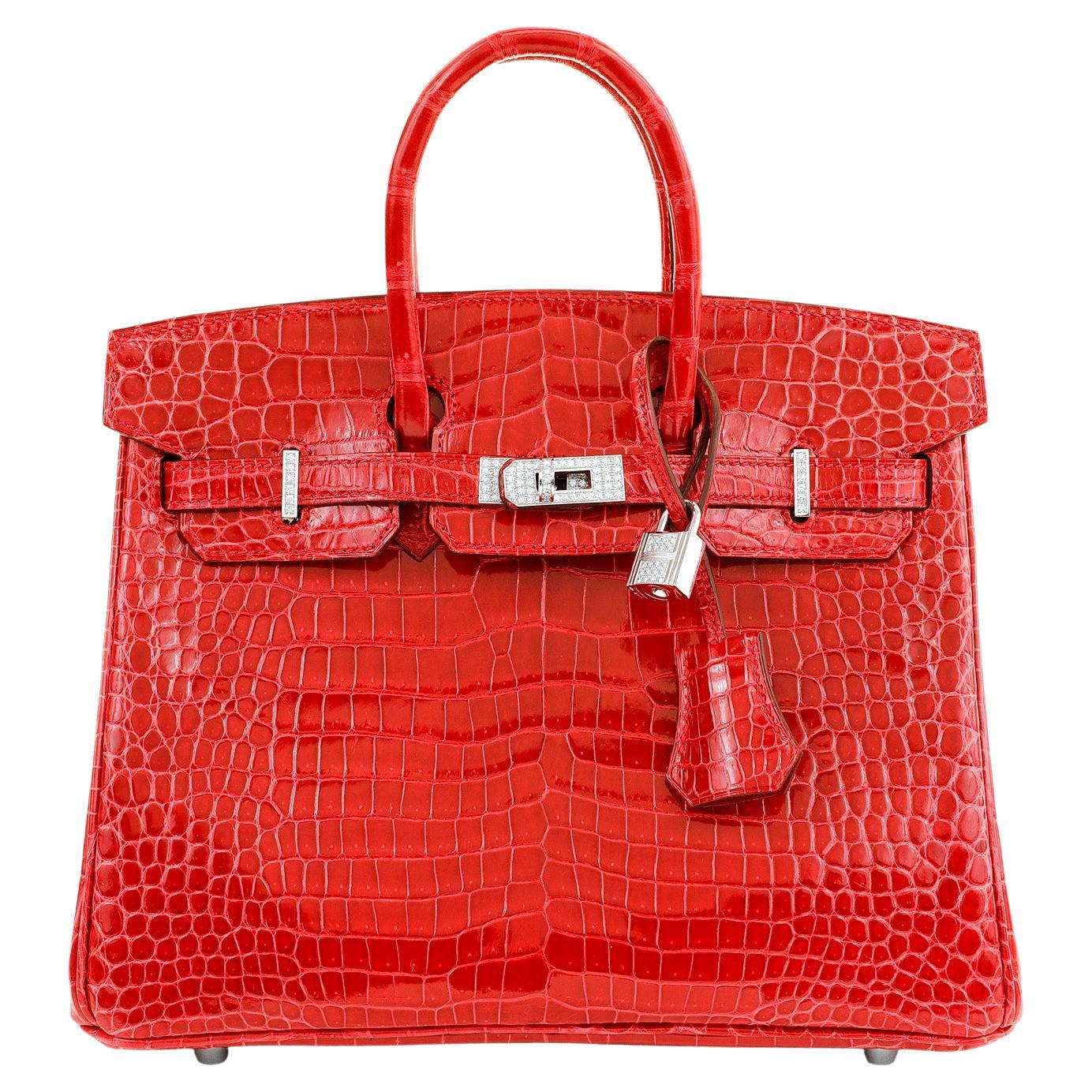 Hermes Birkin 40 Bag Rouge Red Matte Porosus Crocodile Palladium –  Mightychic