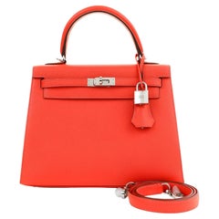 Hermès 25 cm Rose Jaipur Epsom  Kelly Sellier