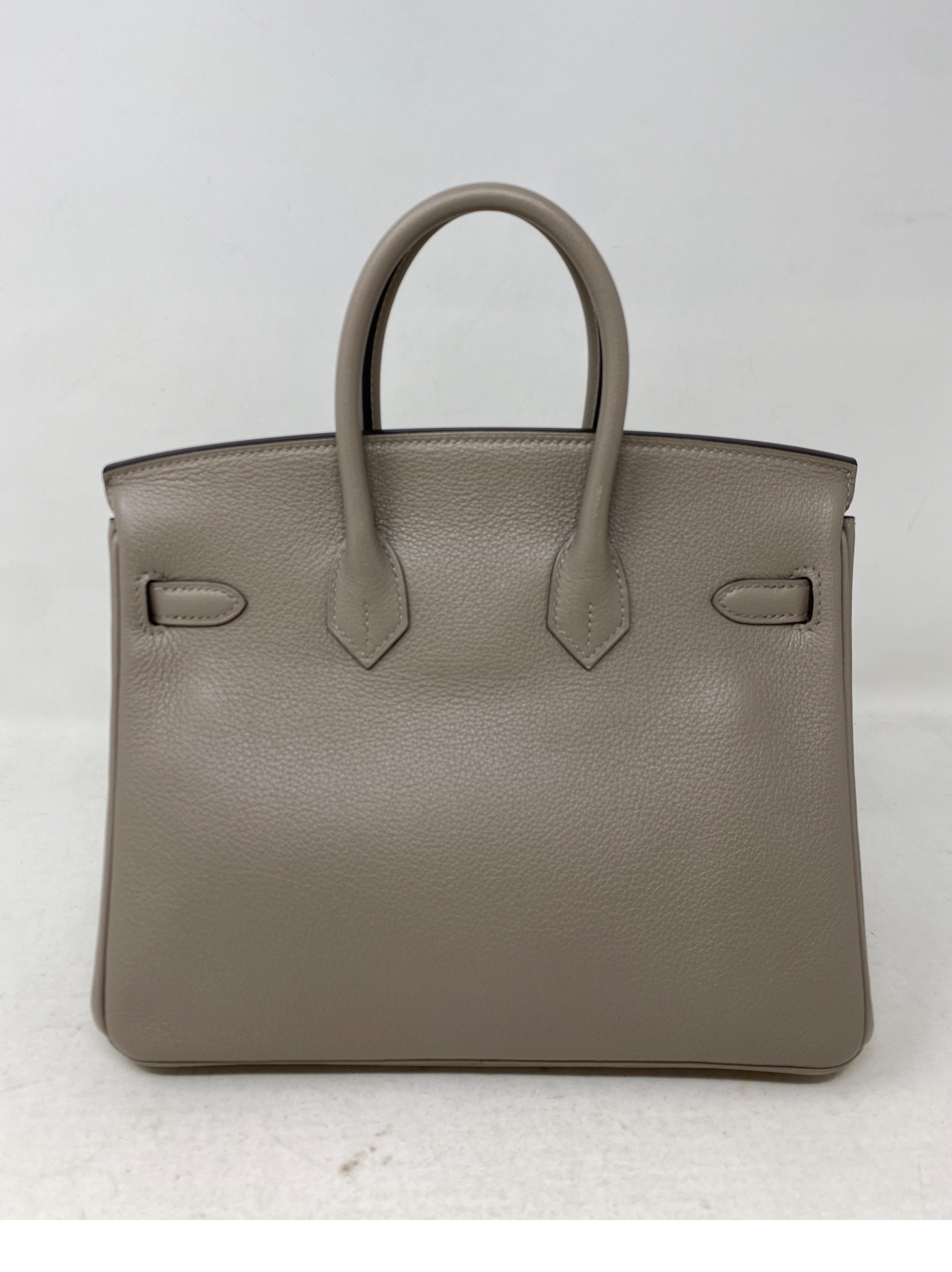 Women's or Men's Hermes 25 Gris Asphalte Birkin Bag 
