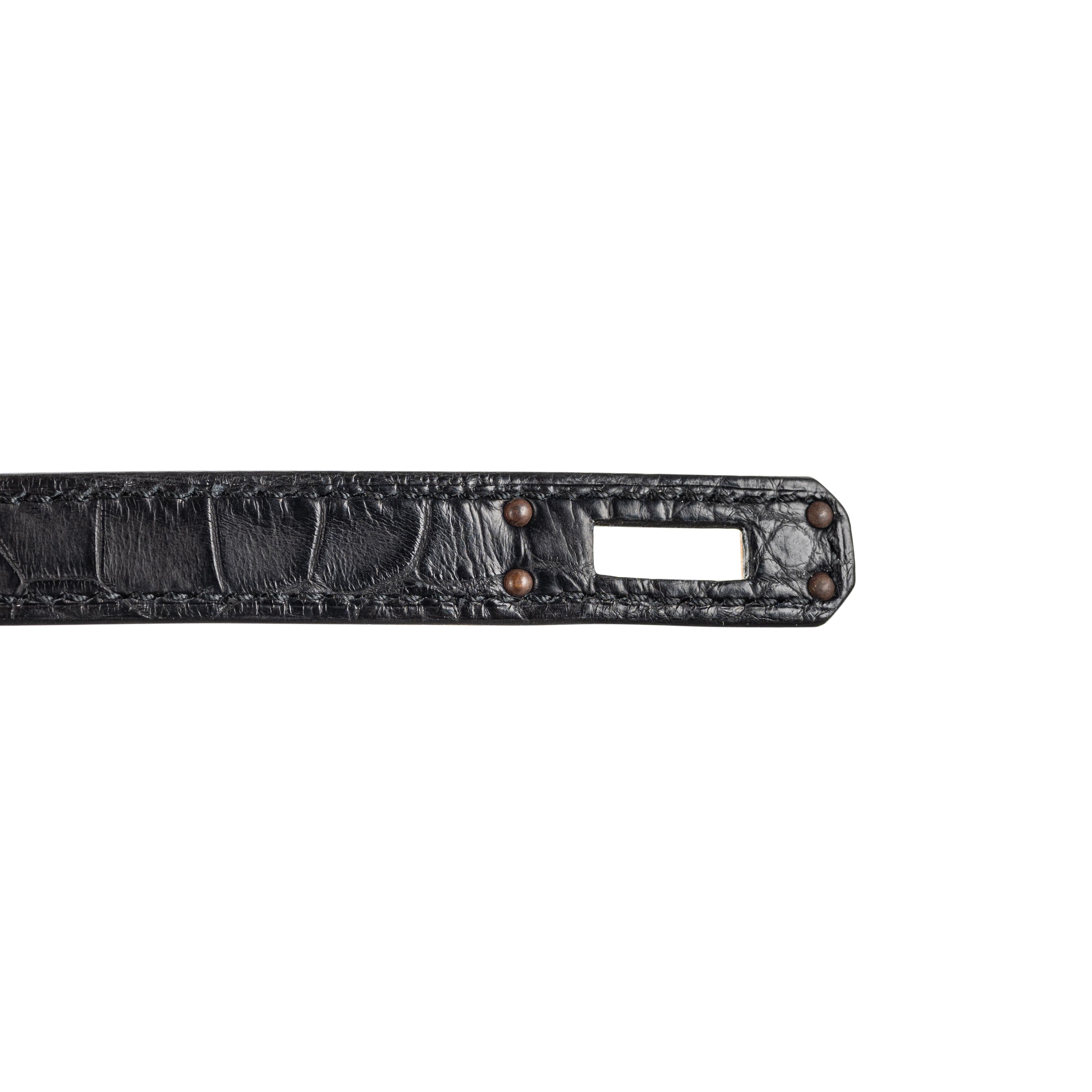 Hermès 25cm Birkin Black Touch Alligator/Togo Rose Gold Hardware 2021 4