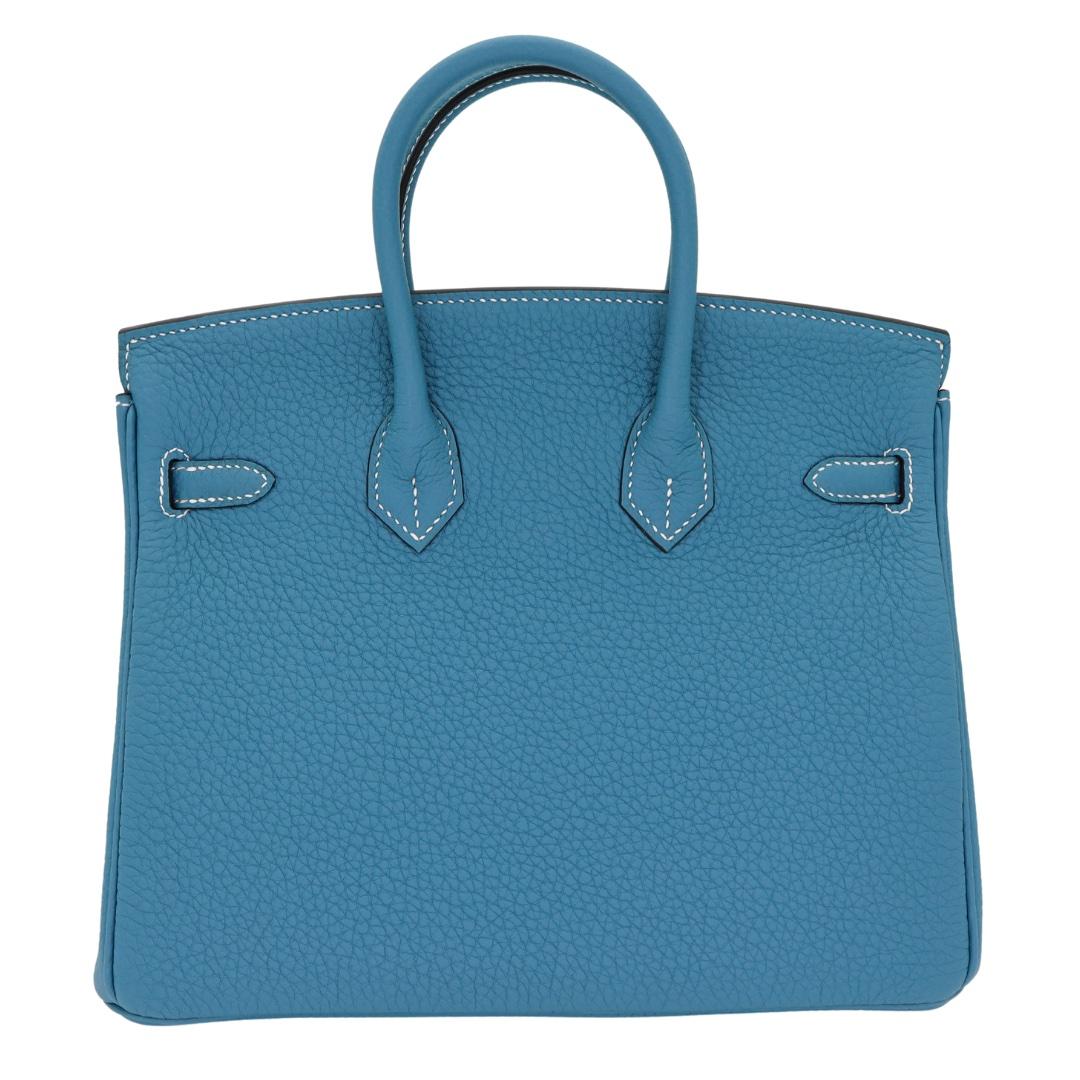 Hermès 25cm Birkin Bleu Jean Togo Leather Gold Hardware In New Condition For Sale In Santa Rosa Beach, FL