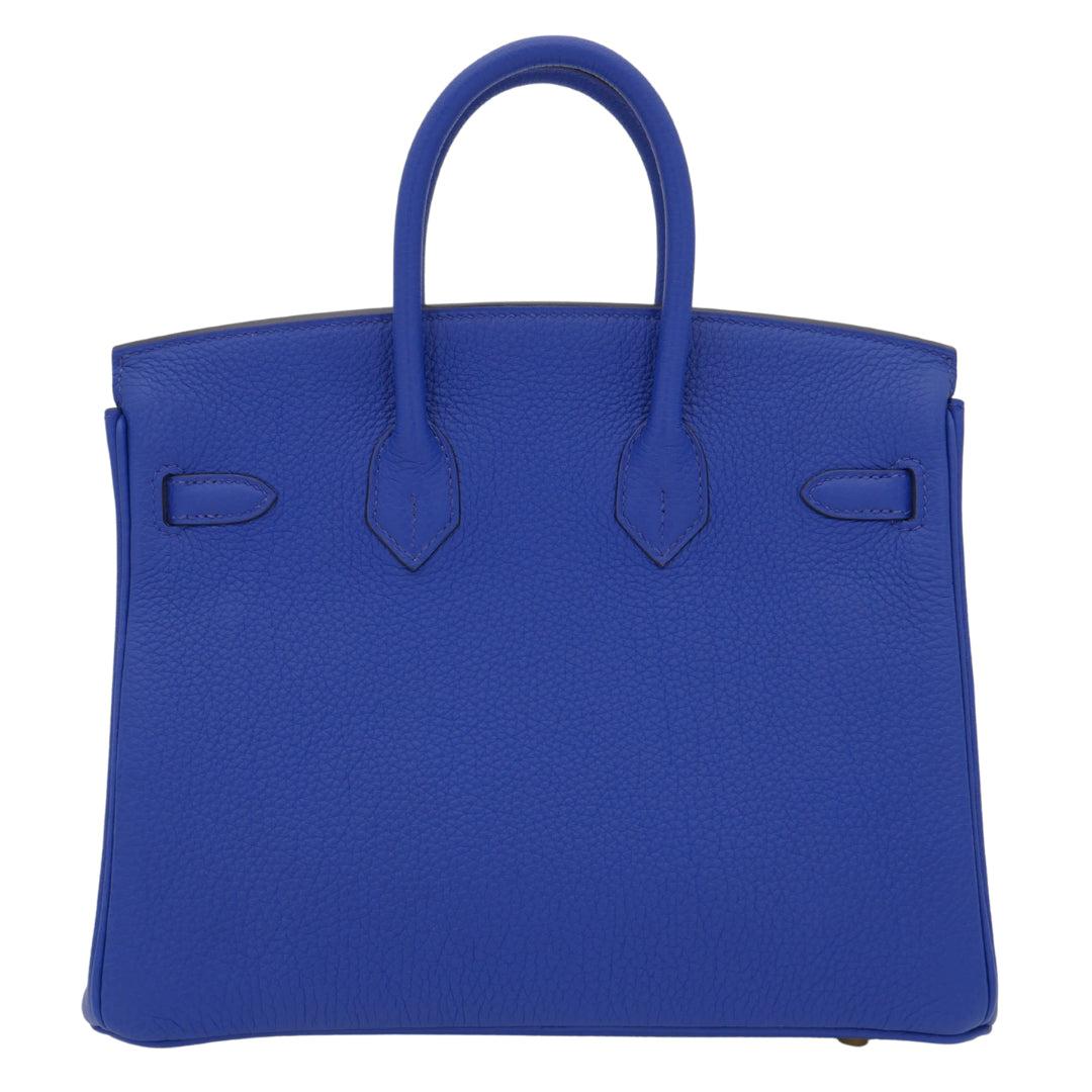 Blue Hermès 25cm Birkin Bleu Royal Togo Leather Gold Hardware For Sale