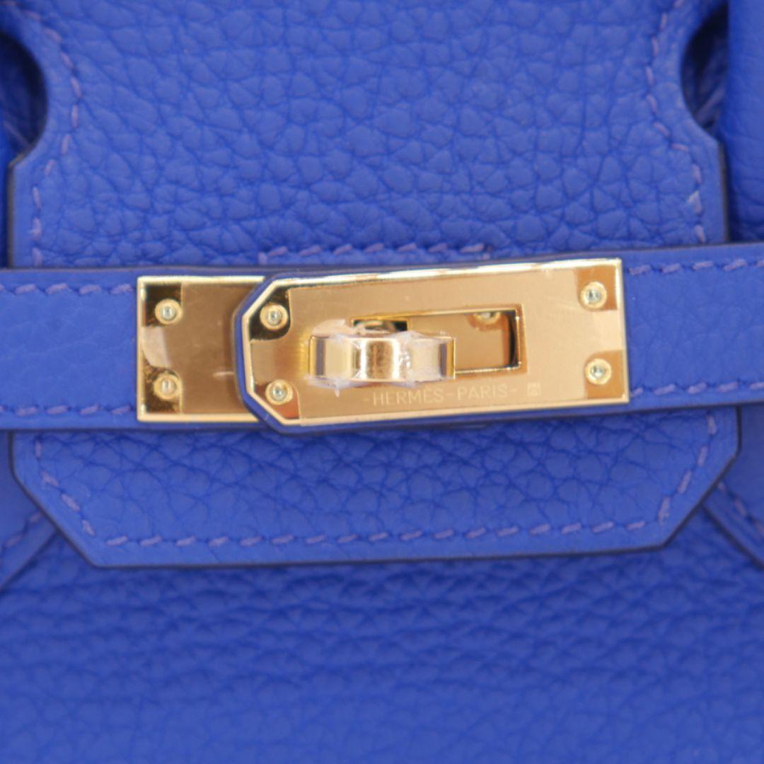 Hermès 25cm Birkin Bleu Royal Togo Leather Gold Hardware For Sale 1