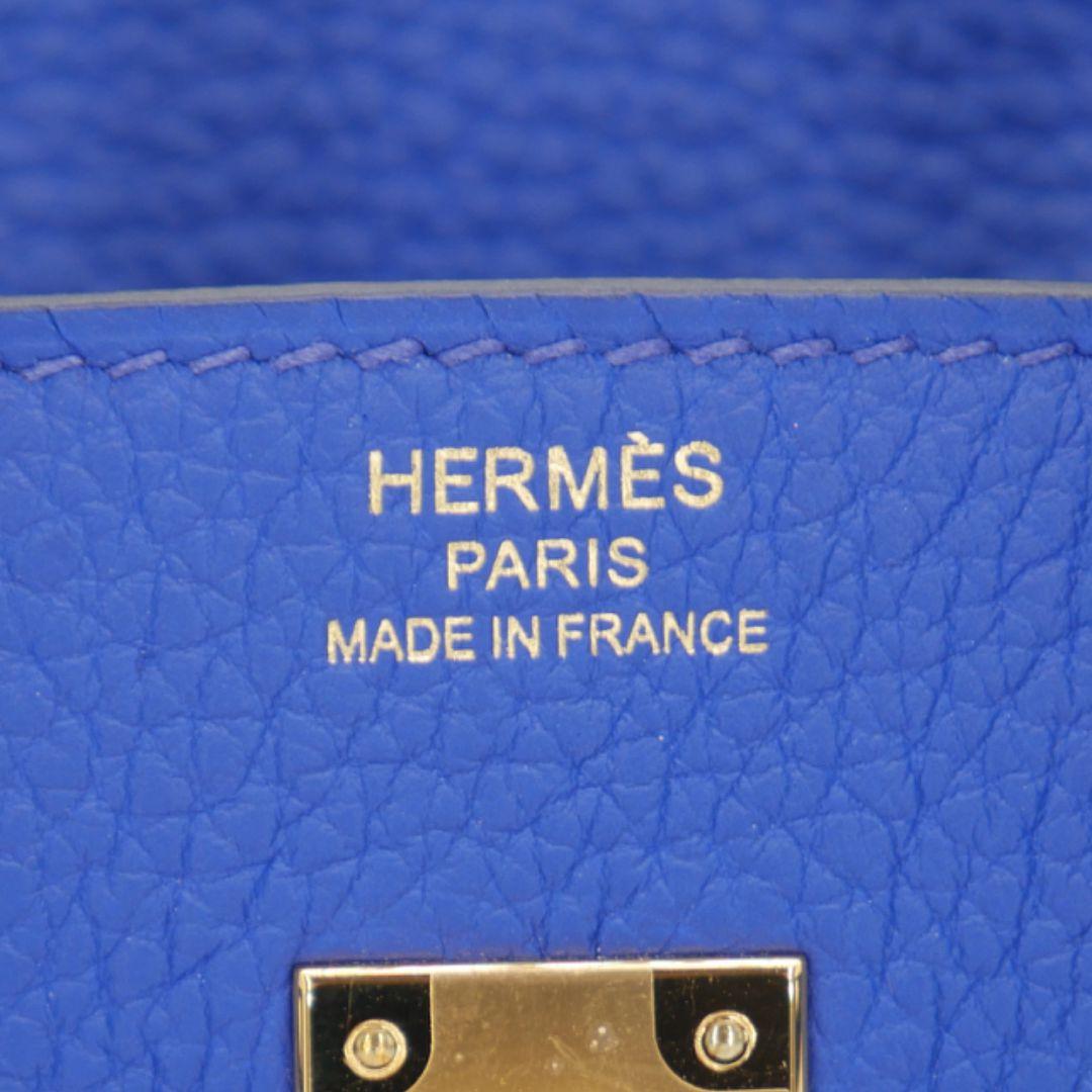 Hermès 25cm Birkin Bleu Royal Togo Leather Gold Hardware For Sale 1