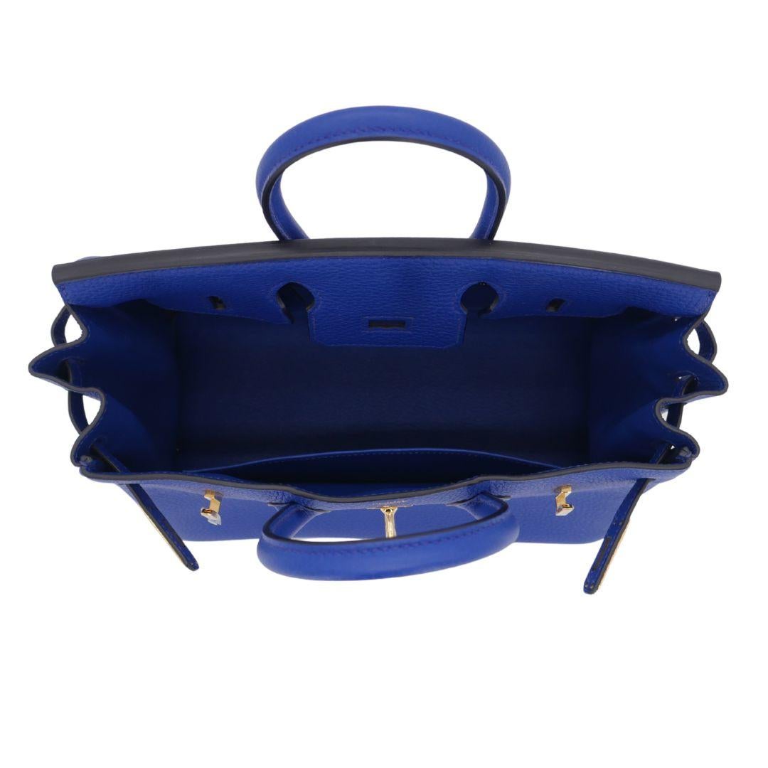 Hermès 25cm Birkin Bleu Royal Togo Leather Gold Hardware For Sale 2