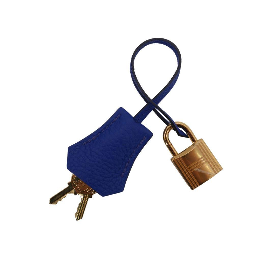Hermès 25cm Birkin Bleu Royal Togo Leather Gold Hardware en vente 4