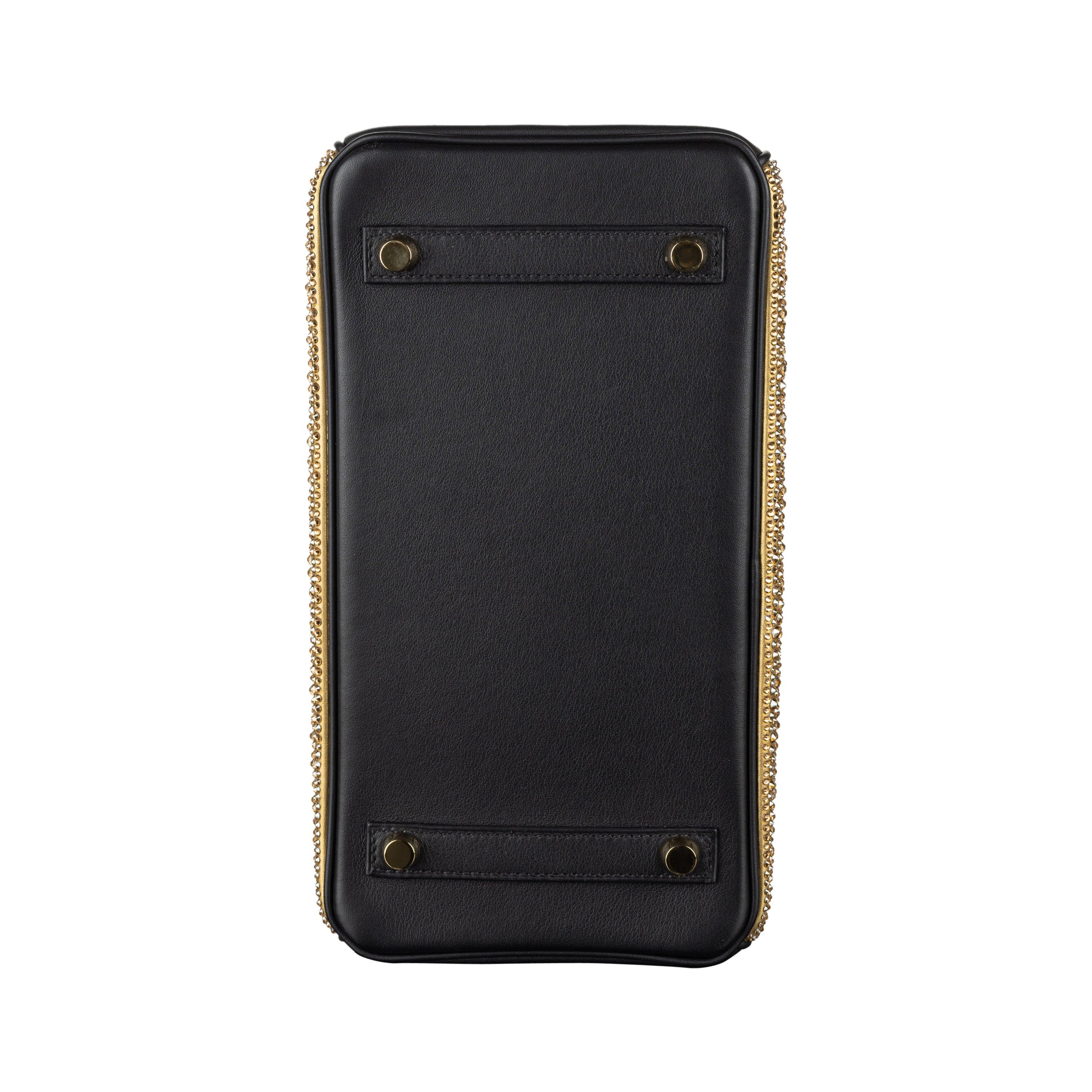 Hermès 25cm Birkin Customized Gold Moneybags Swarovski Crystal Gold Hardware For Sale 5