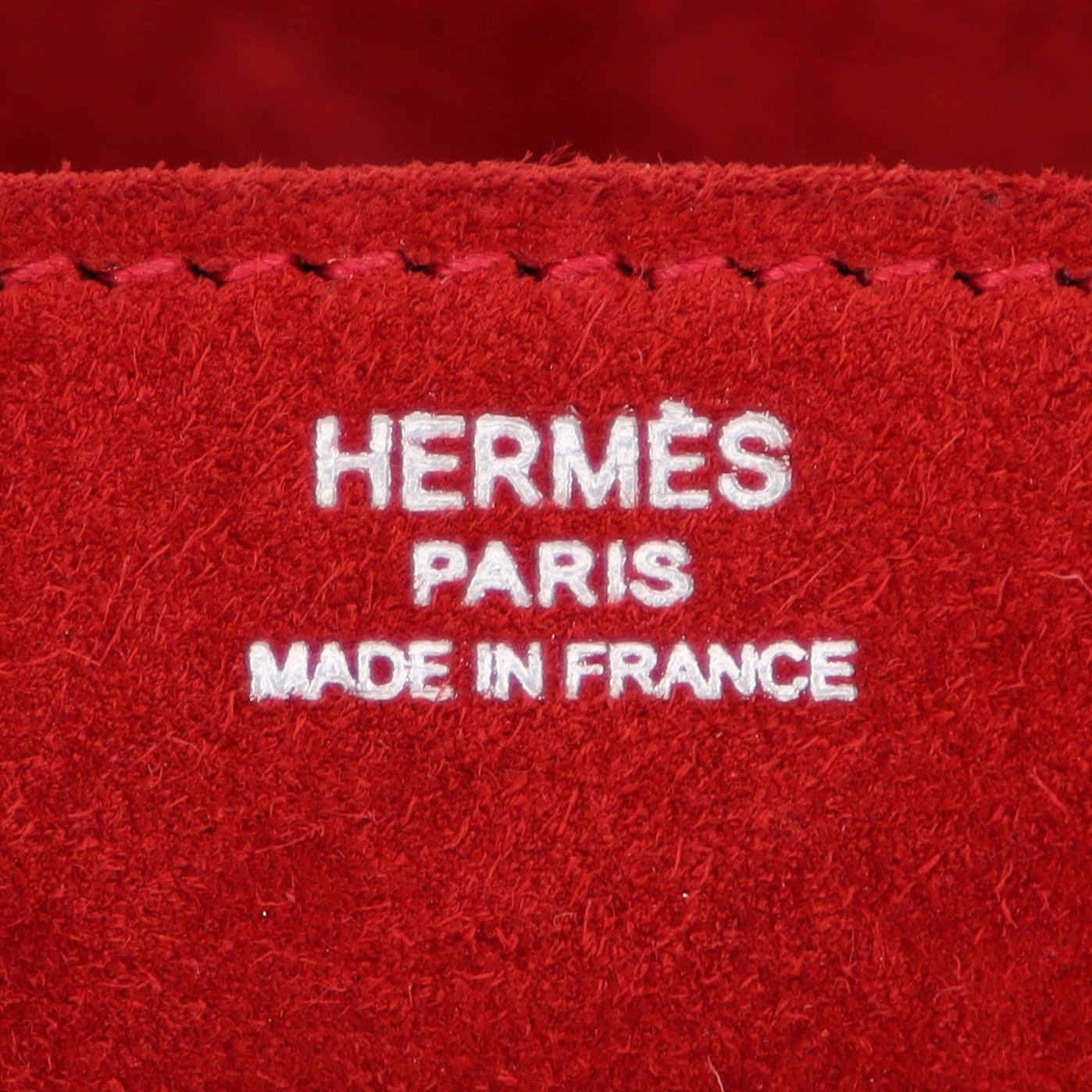 Hermès 25cm Birkin Doblis Rouge Vif Suede Palladium Hardware For Sale 2