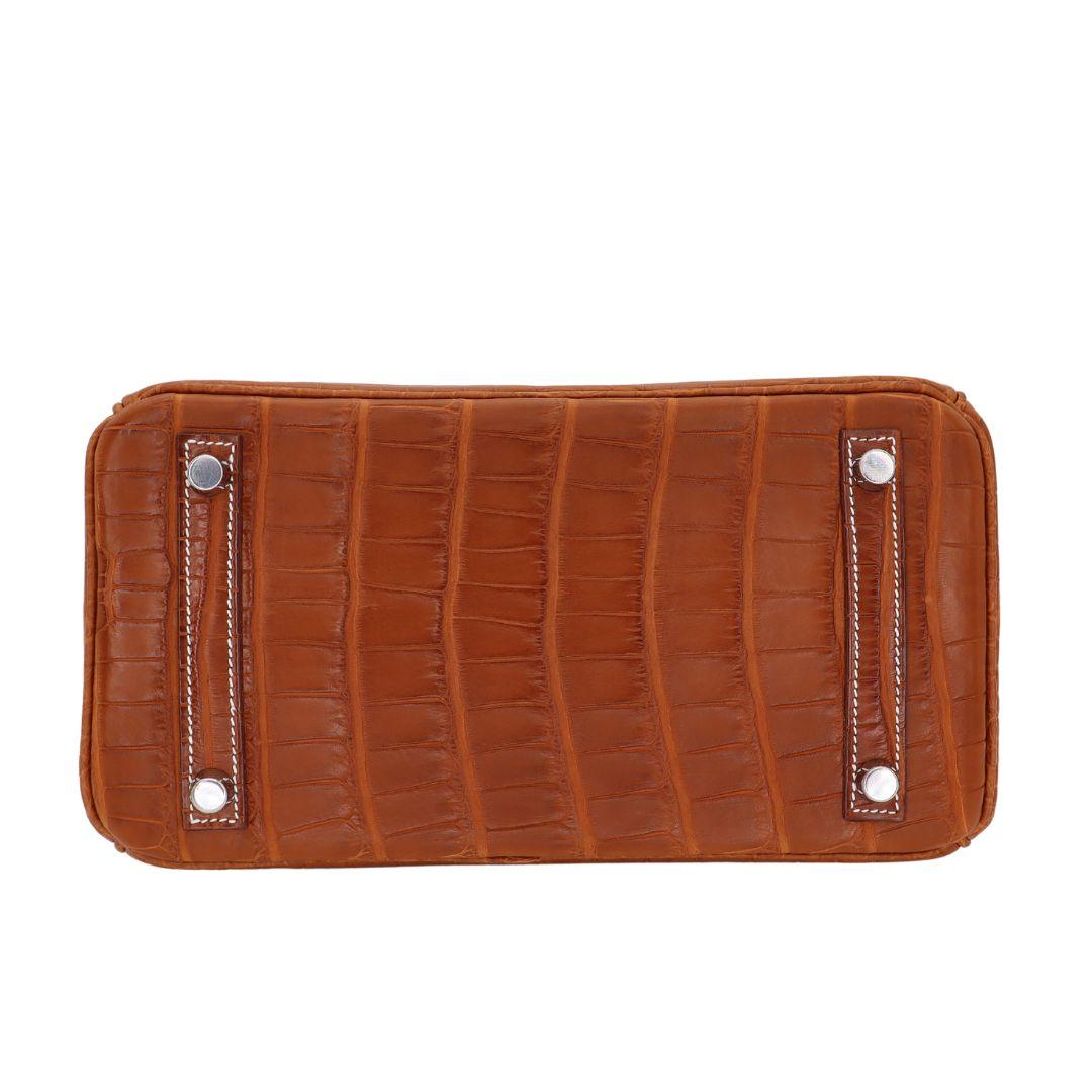 Hermès 25cm Birkin Fauve Matte Alligator Palladium Hardware In New Condition For Sale In Santa Rosa Beach, FL