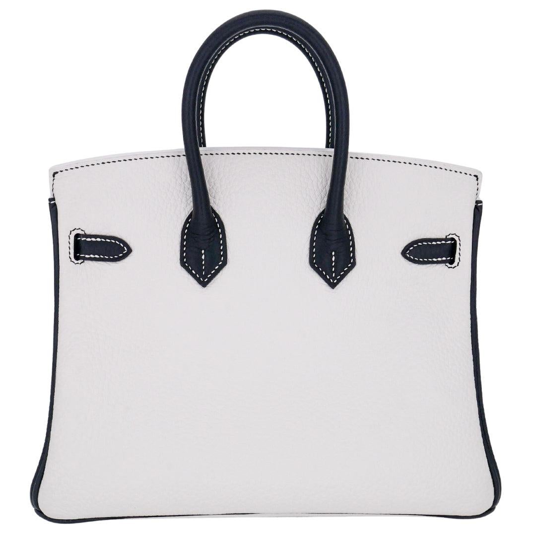 Gray Hermès 25cm Birkin HSS Panda Black/White Clemence Leather Palladium Hardware For Sale