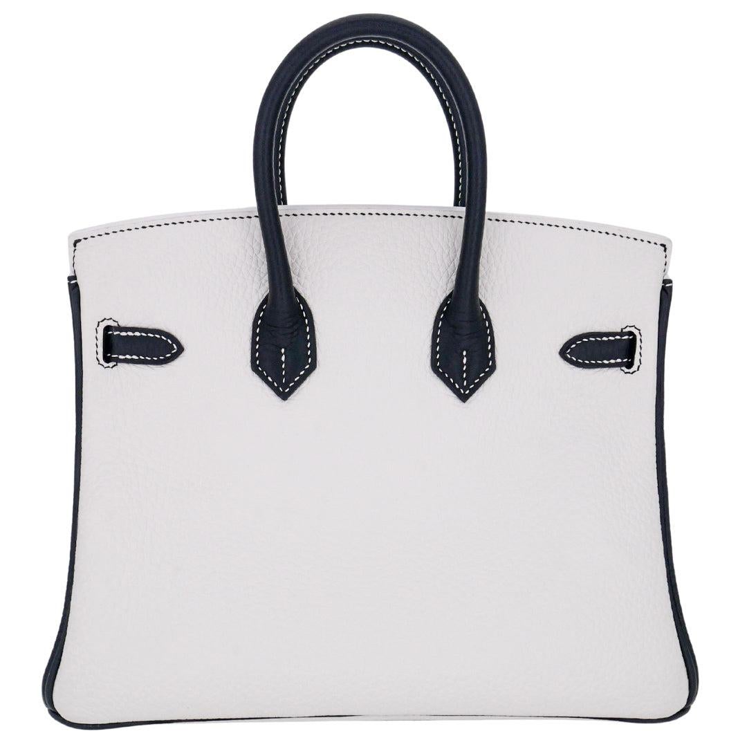 Hermès 25cm Birkin HSS Panda Black/White Clemence Leather Palladium Hardware In New Condition For Sale In Santa Rosa Beach, FL