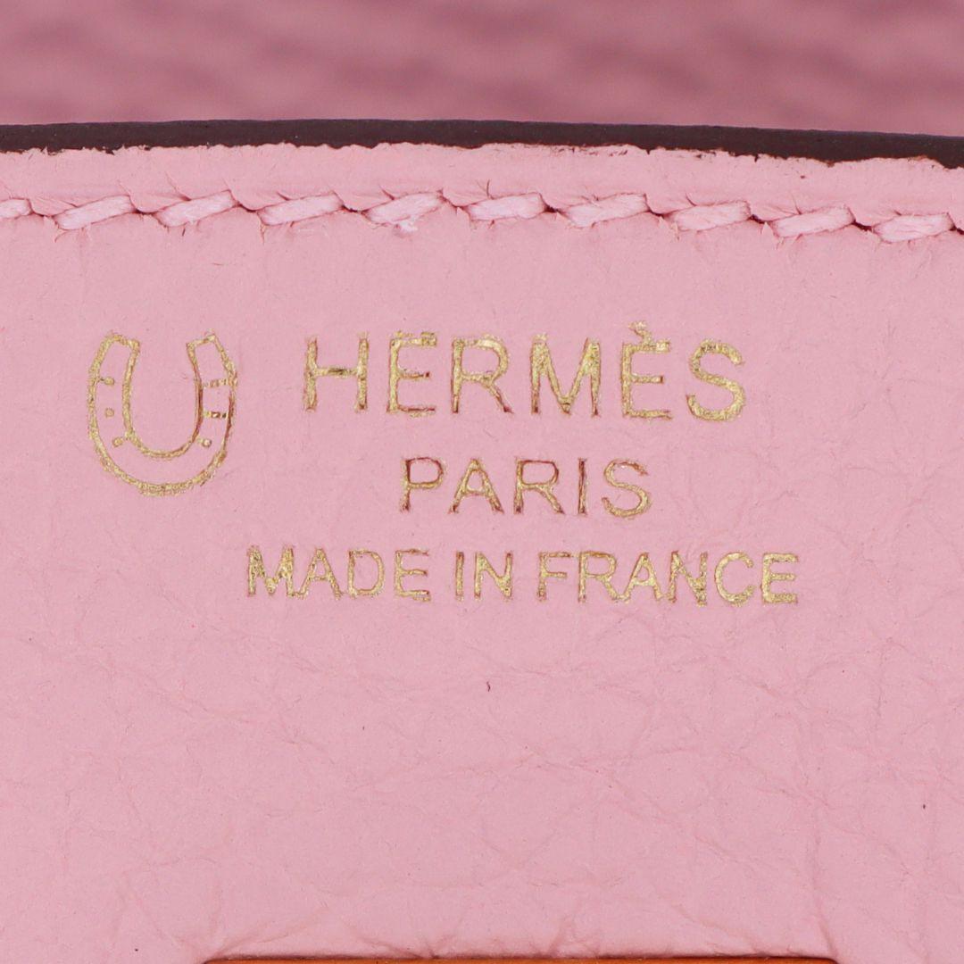 Hermès 25cm Birkin HSS Rose Sakura Clemence Leder Rose Gold Hardware im Angebot 2
