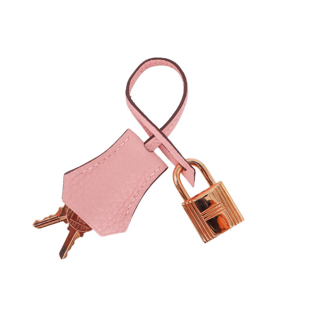 Hermès 25cm Birkin HSS Rose Sakura Clemence Leather Rose Gold Hardware For Sale 2