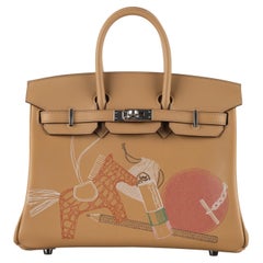 Hermès 25cm Birkin In and Out Biscuit/Multicolor Swift Palladium Hardware 2021