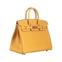 Hermès 25cm Birkin Jaune Ambre Togo Gold Hardware 2022