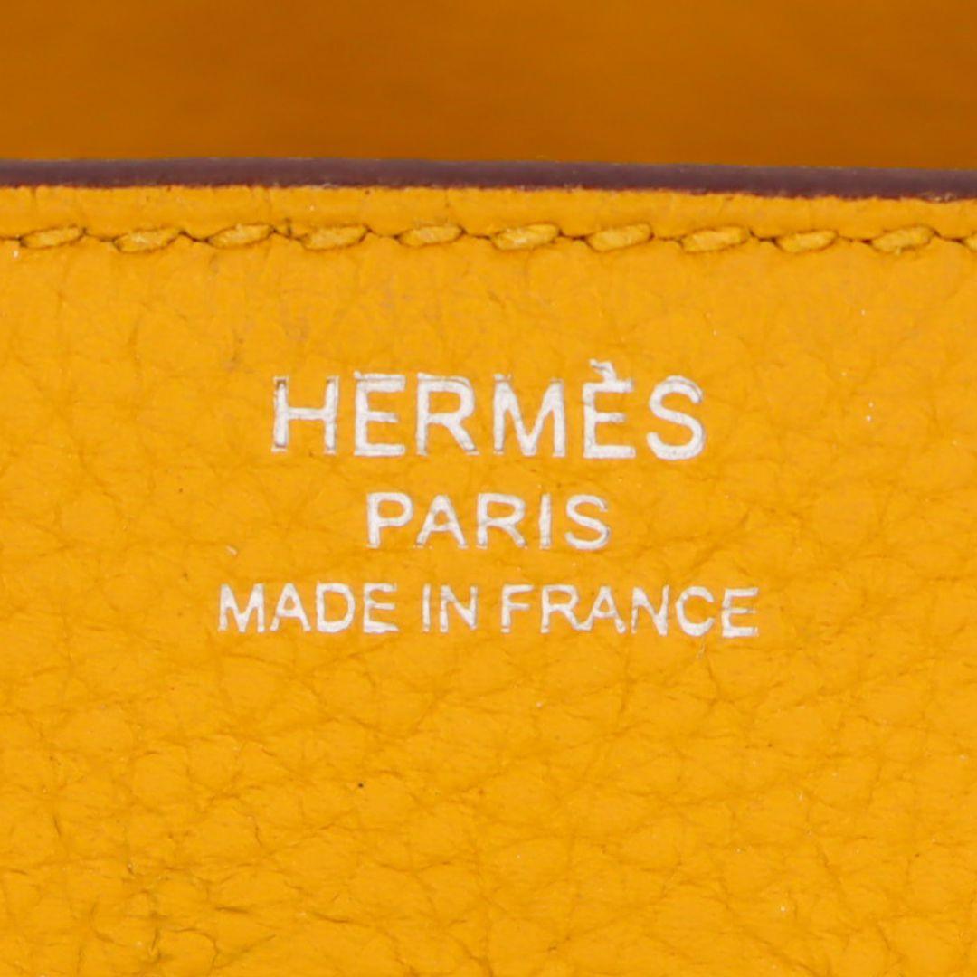 Hermès 25cm Birkin Jaune Ambre Togo Leather Palladium Hardware For Sale 2