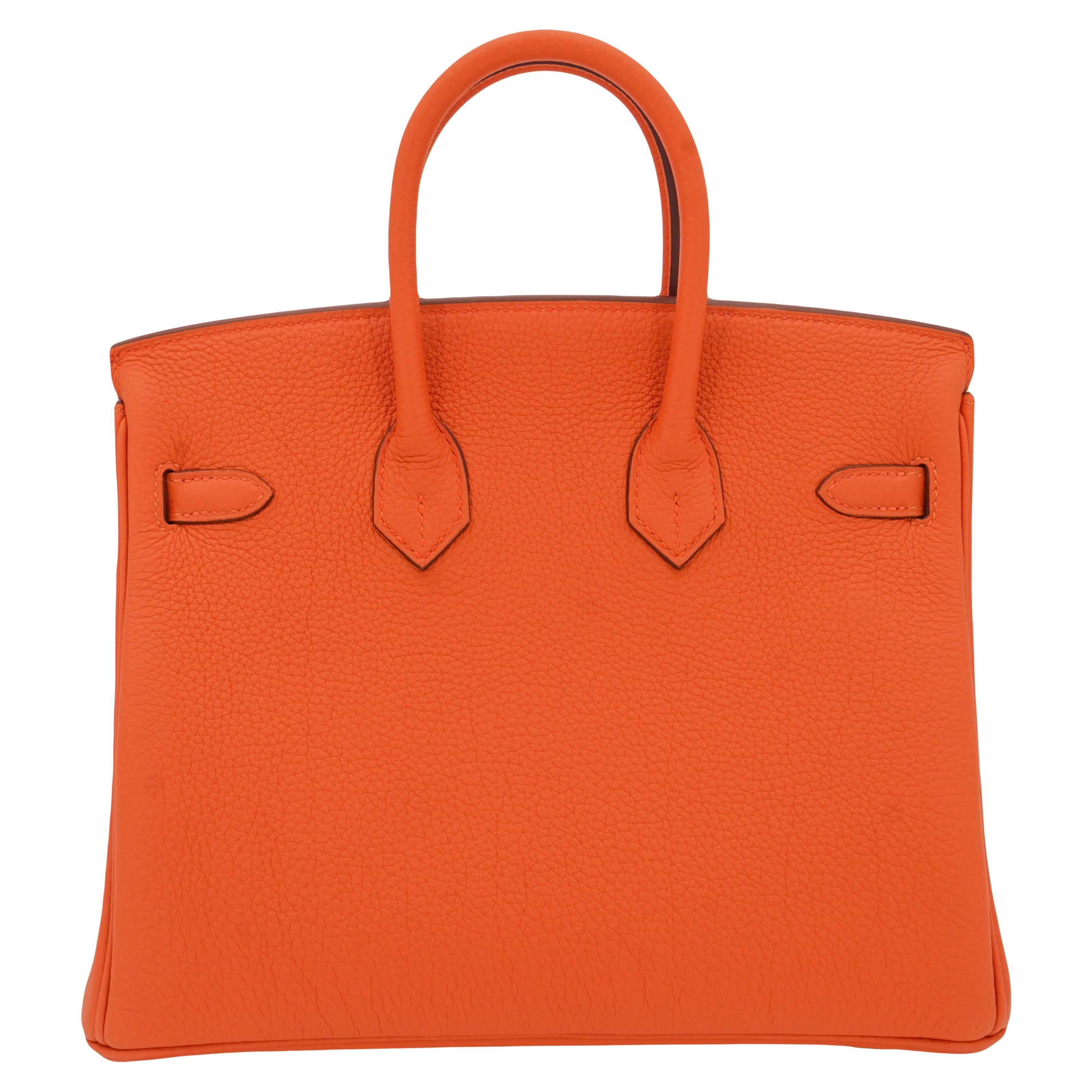 Hermès 25cm Birkin Orange Togo Leather Gold Hardware In New Condition For Sale In Santa Rosa Beach, FL