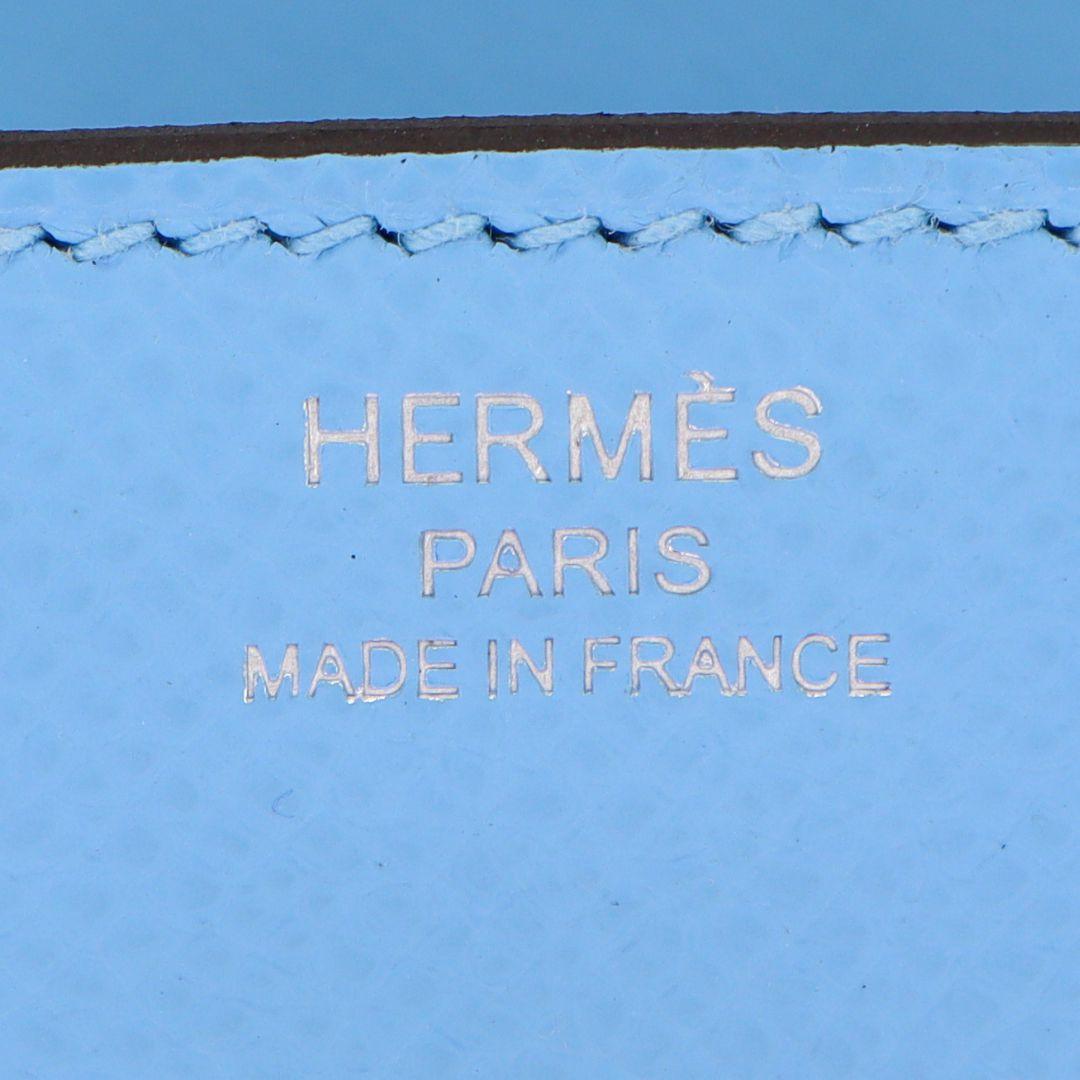 Hermès 25cm Birkin Sellier Celeste Epsom Leather Palladium Hardware For Sale 1