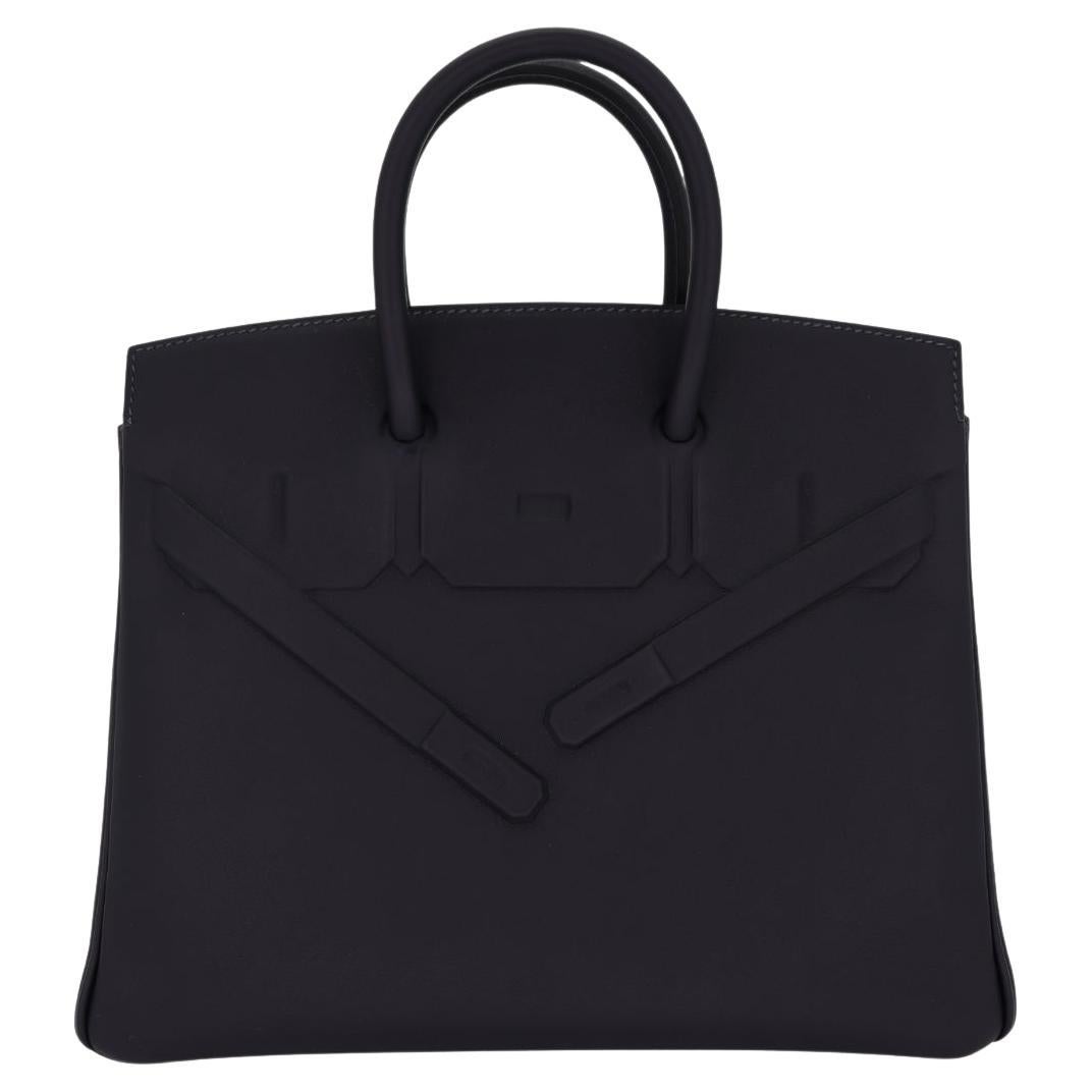 Hermès 25cm Birkin Shadow Caban Swift Leather For Sale