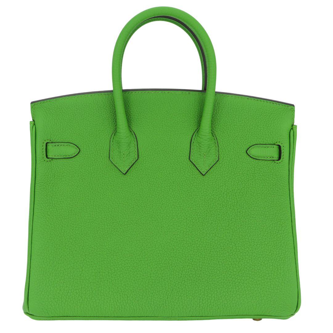 Hermès 25cm Birkin Vert Yucca Togo Leather Gold Hardware In New Condition For Sale In Santa Rosa Beach, FL