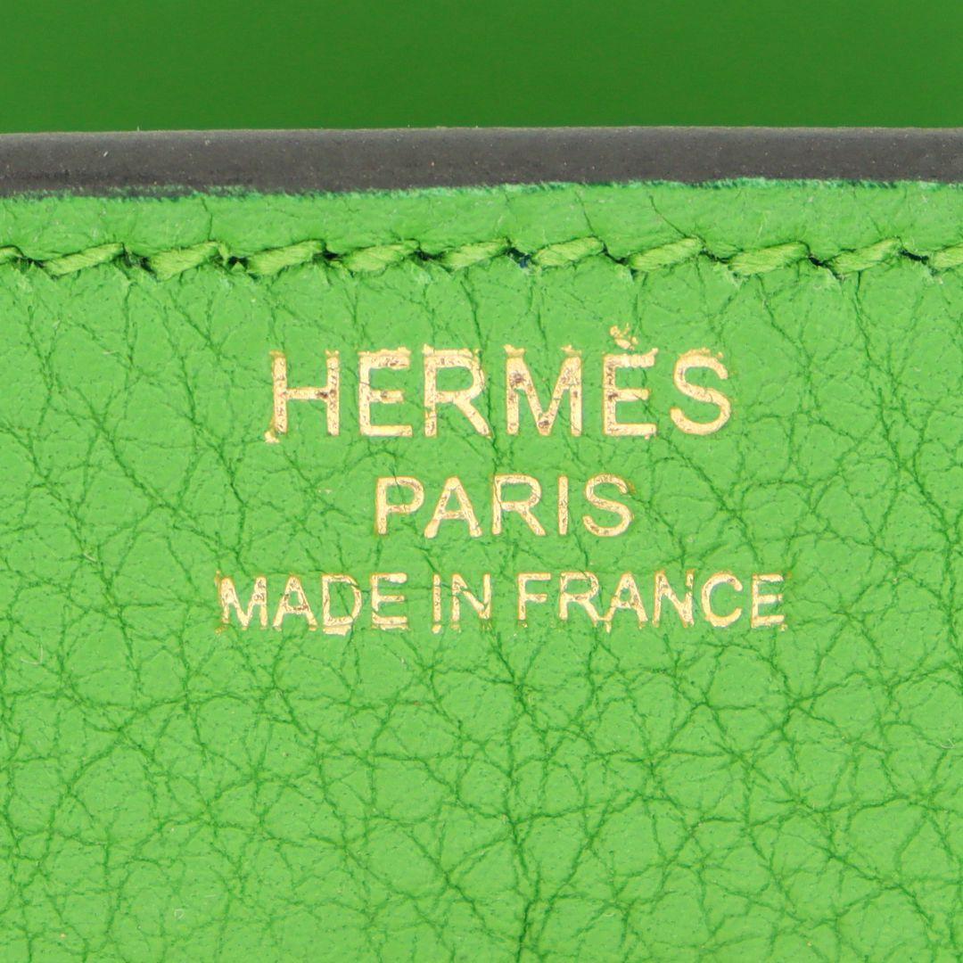 Hermès 25cm Birkin Vert Yucca Togo Leather Gold Hardware en vente 2