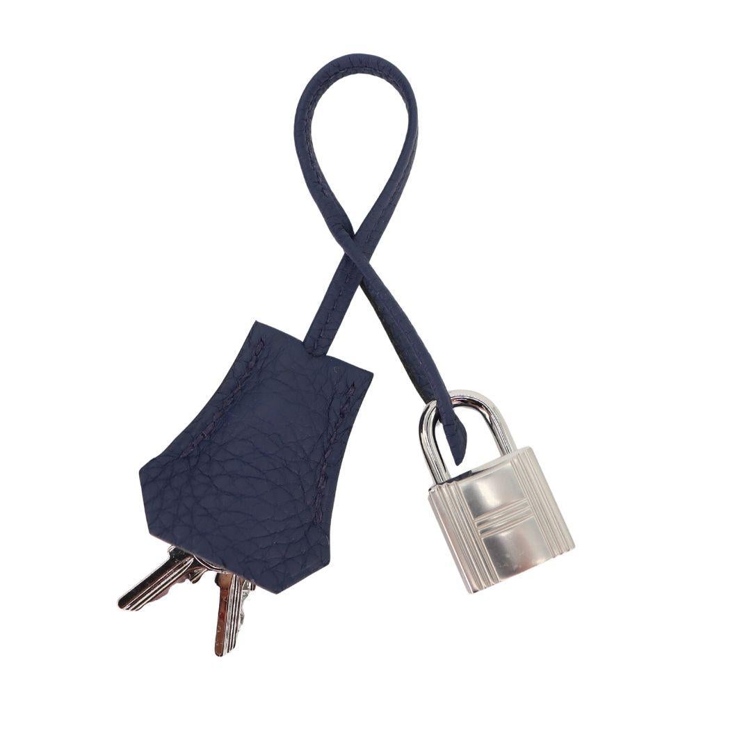 Hermès 25cm Kelly Retourne Bleu Navy Togo Leather Palladium Hardware 4
