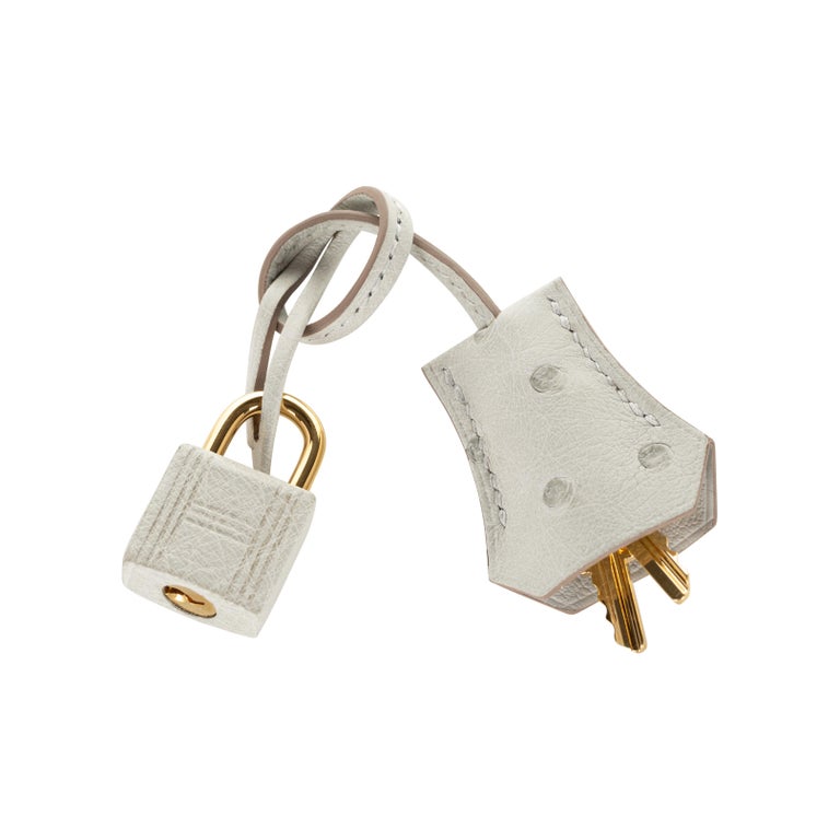 Hermès Gris Perle Ostrich Mini Kelly 20 Gold Hardware, 2022