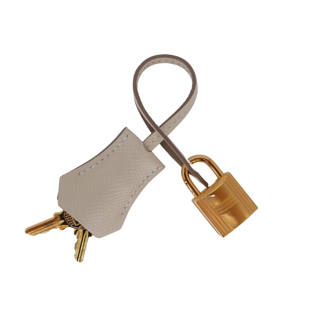 Hermès 25cm Kelly Sellier HSS Craie Epsom Leather Gold Hardware 4