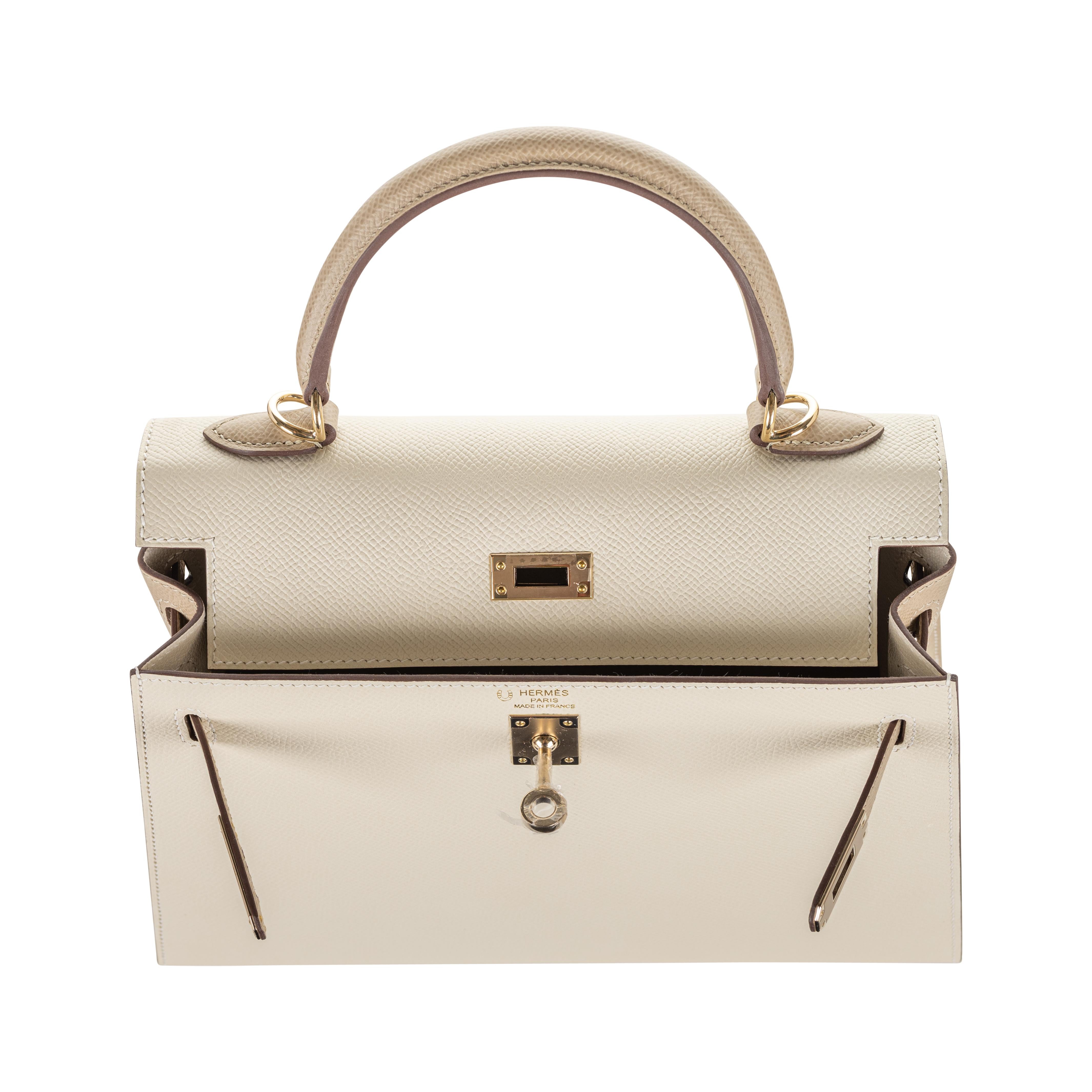 Hermès 25cm Kelly Sellier HSS Craie/Trench Epsom Permabrass Hardware 2022 12