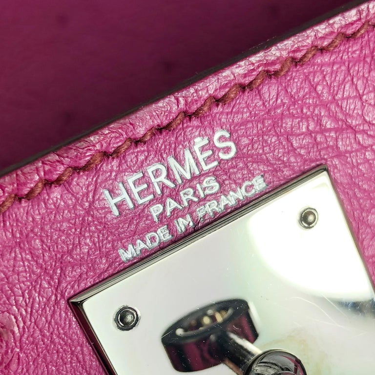Hermes 25cm Ostrich Kelly Bag